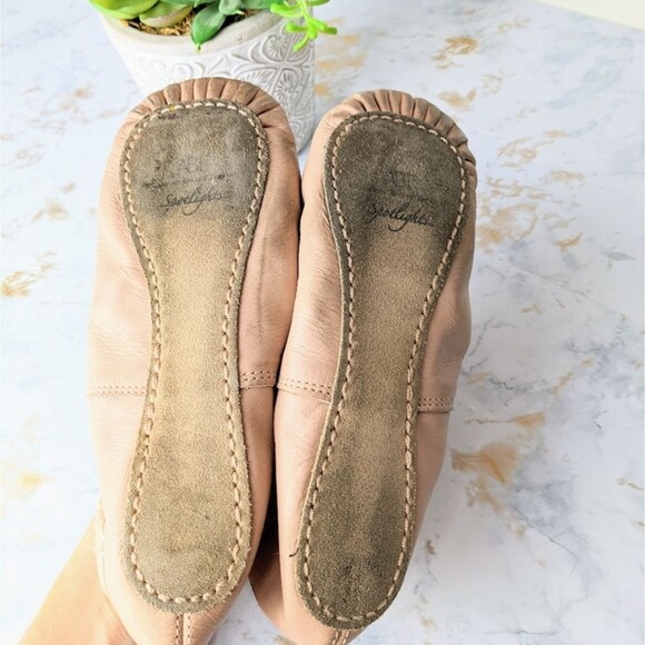 American Ballet Theatre Baby Pink Leather Ballet Slippers - Picture 6 of 9